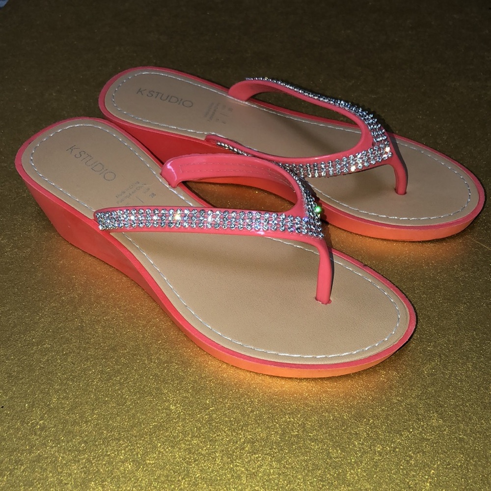 🍒3/30$.K-Studio Glitter Beach Sandals